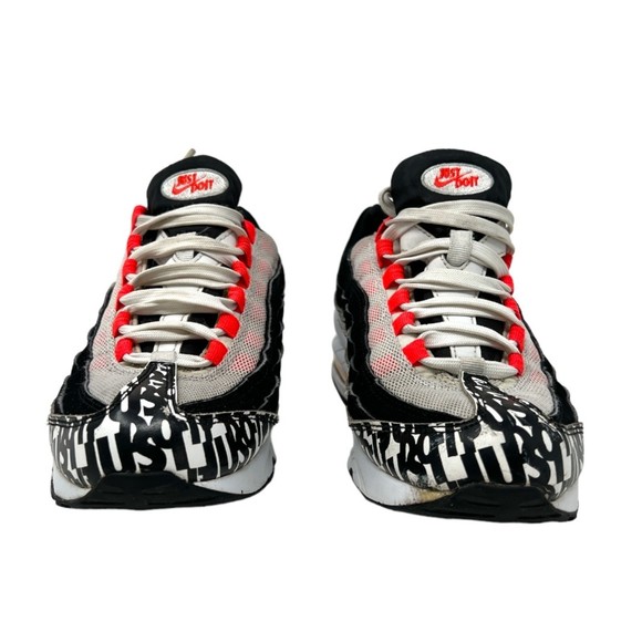Nike Air Max 95 GS 7y 8.5w Just Do it Print Serfio Lozano Black White Orange - Picture 5 of 16